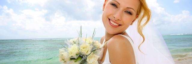 a bride beside the seashore